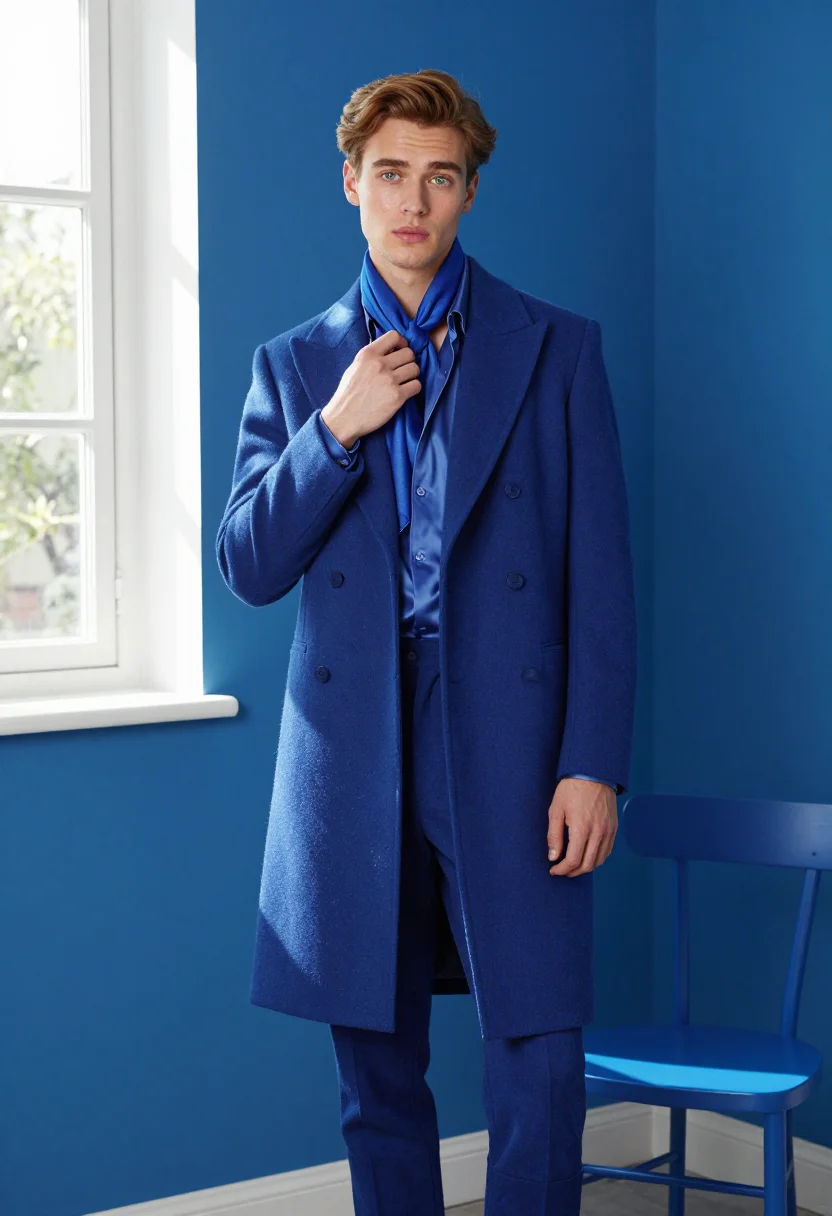 AI werther bleu sample — portrait of a man, half-length portrait of a young man of ab