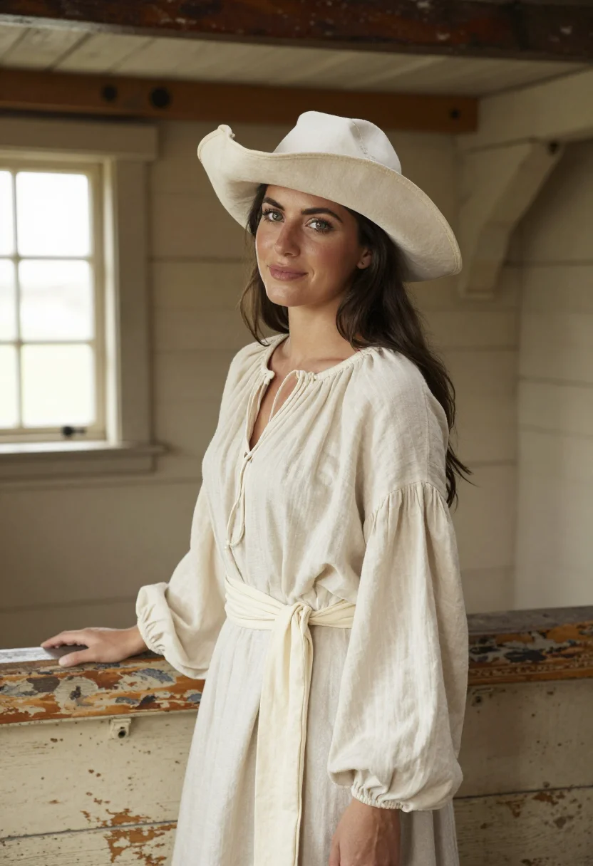 AI westwood worlds end kings road pirate cream sample — portrait of a woman, an Irish woman in her mid-twenties with
