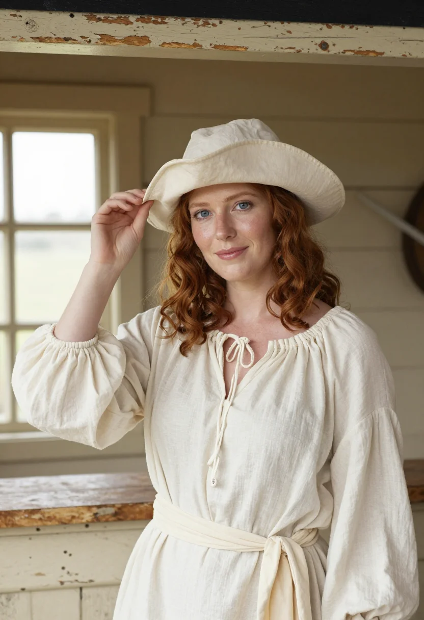 AI westwood worlds end kings road pirate cream sample — portrait of a woman, a Scottish woman in her early thirties