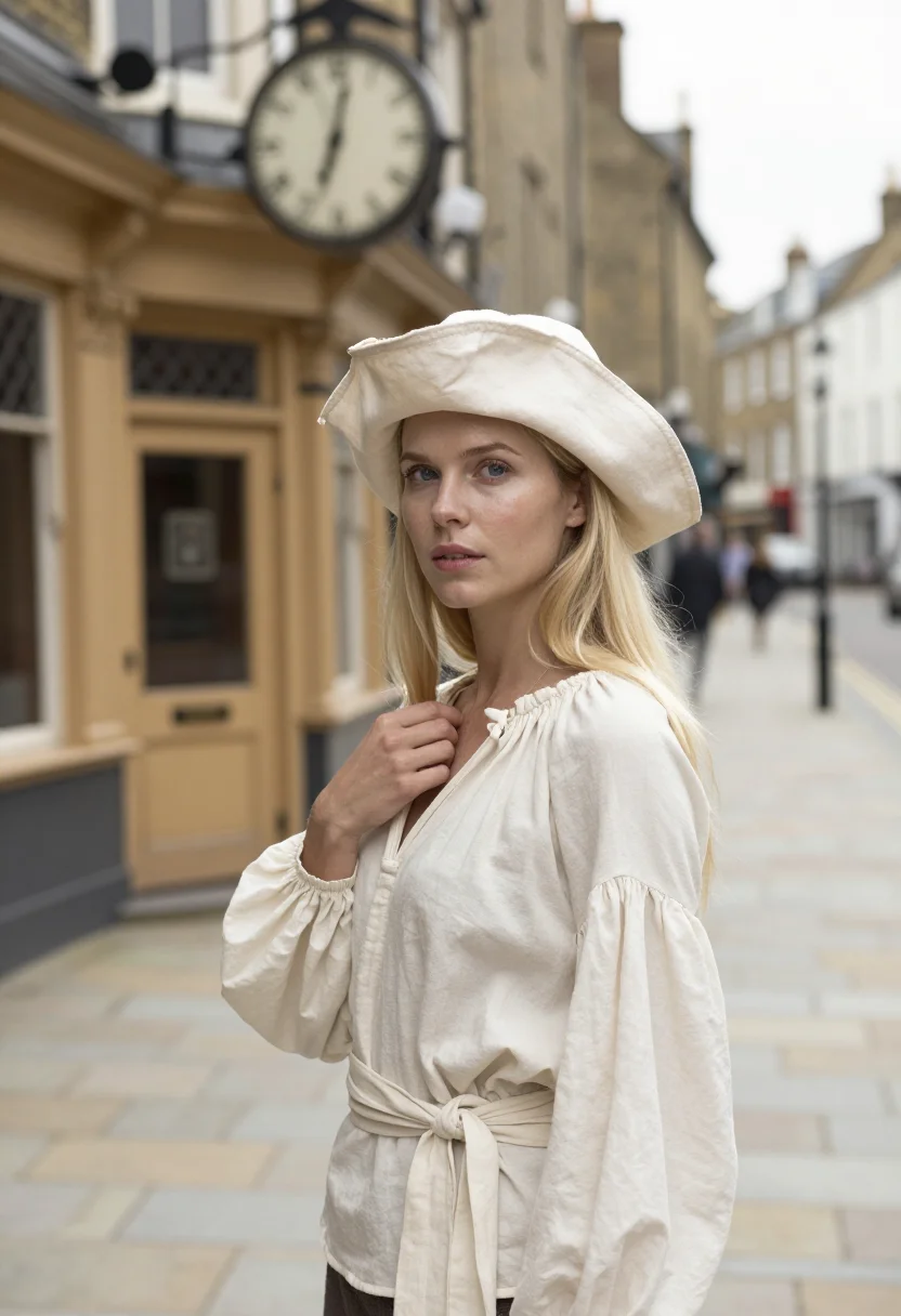 AI westwood worlds end kings road pirate cream sample — portrait of a woman, a Dutch woman in her late twenties with
