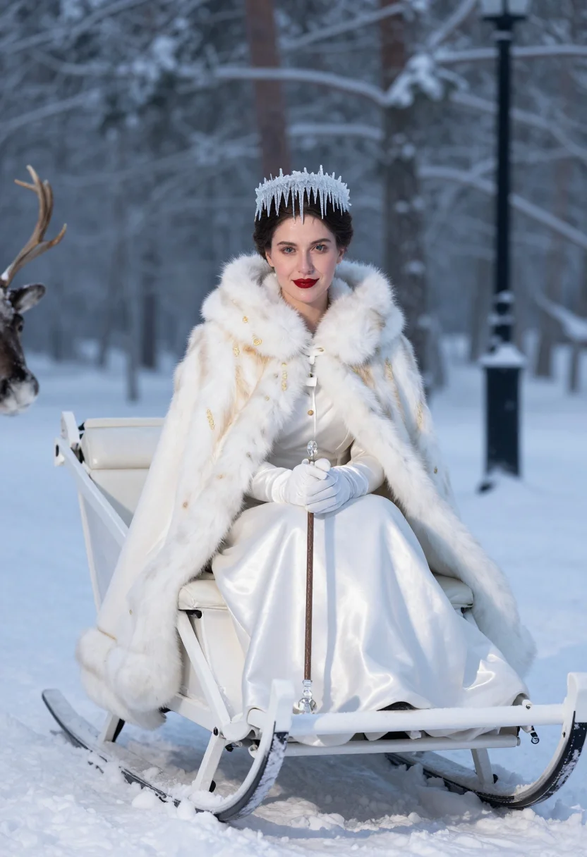 AI white witch jadis sample — portrait of a woman, full-length portrait of a Western-Europ