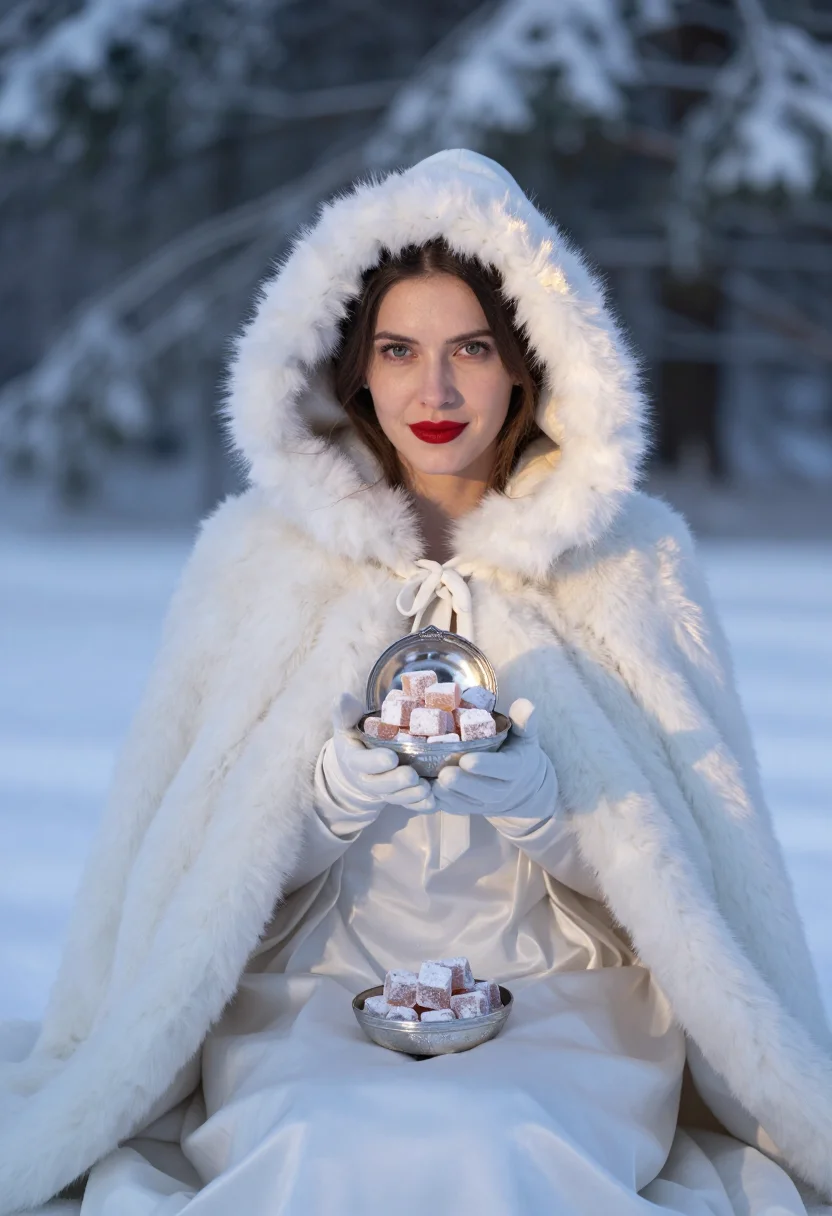 AI white witch jadis sample — portrait of a woman, half-length portrait of a Western-Europ