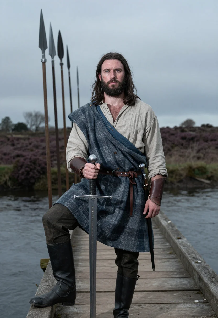 AI william wallace sample — portrait of a man, low three-quarter-length portrait of a Sc