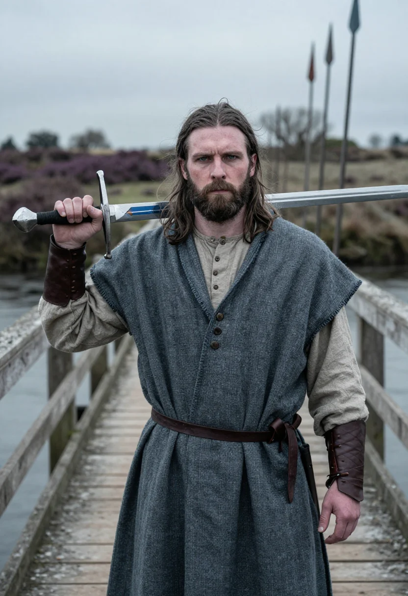 AI william wallace sample — portrait of a man, chest-up portrait of a Scottish man in hi