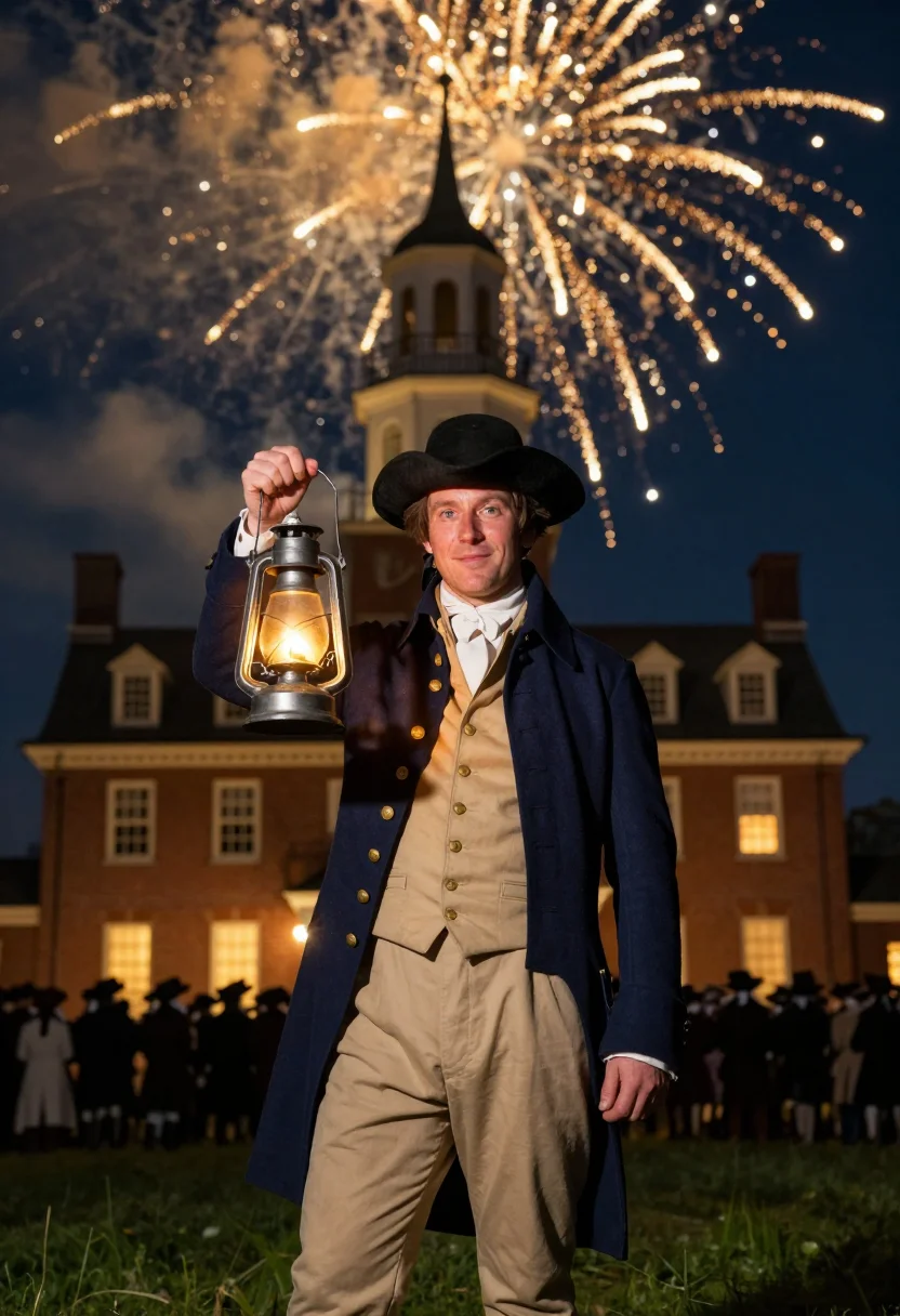 AI williamsburg christmas sample — editorial portrait photograph, a Western-European man in his