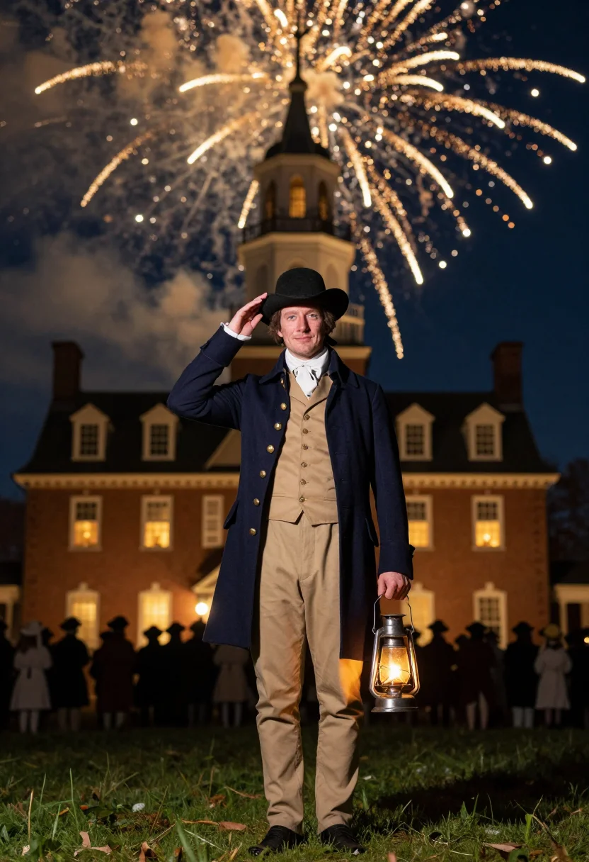 AI williamsburg christmas sample — editorial portrait photograph, a Western-European man in his