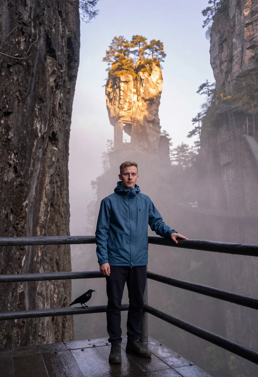 AI wulingyuan sample — portrait of a traveller, full-length portrait of a Western-E