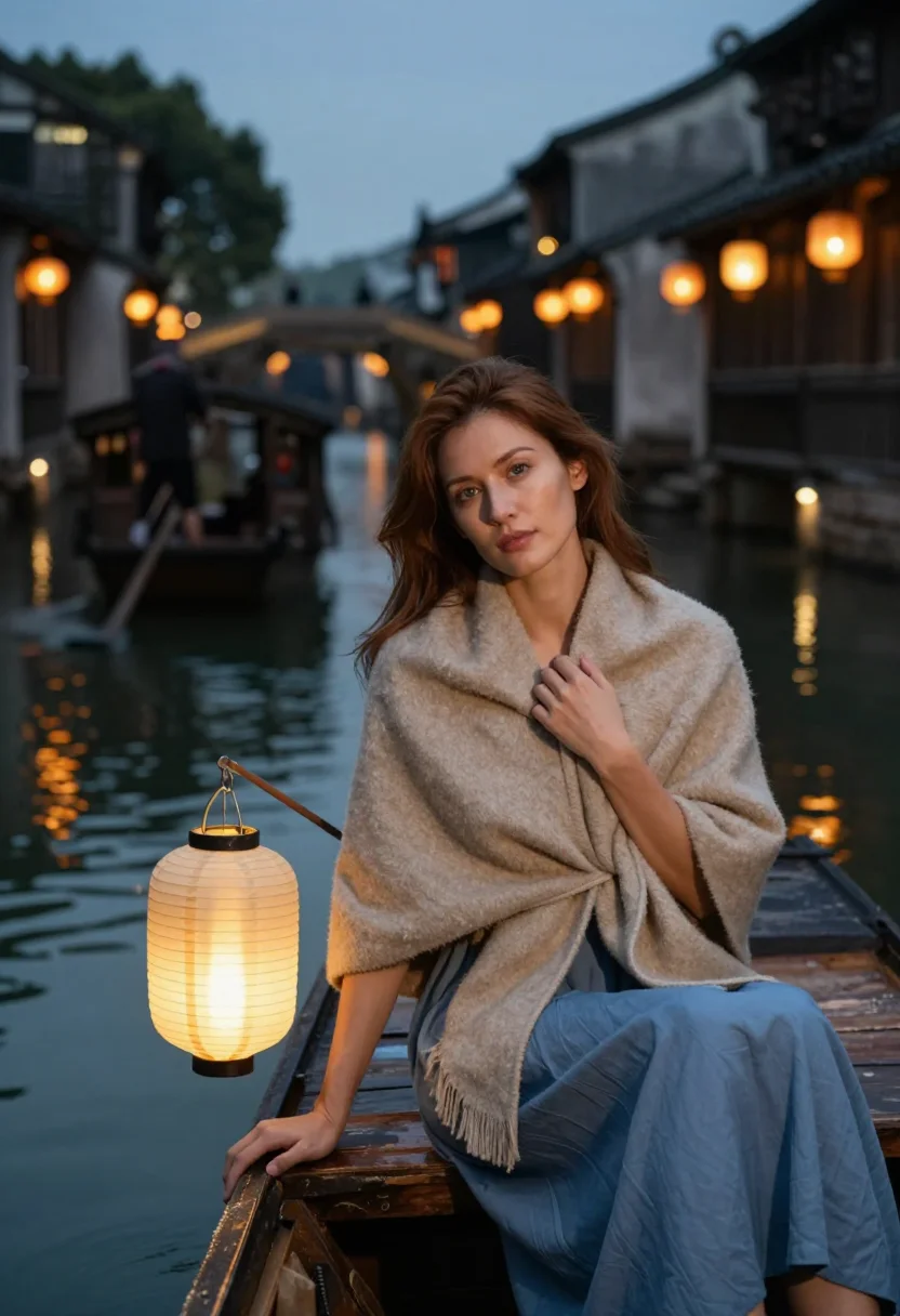 AI wuzhen sample — portrait of a woman, close half-length portrait of a Western