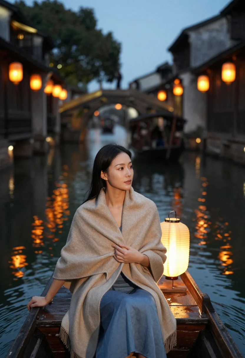 AI wuzhen sample — portrait of a woman, three-quarter-length portrait of a Chin