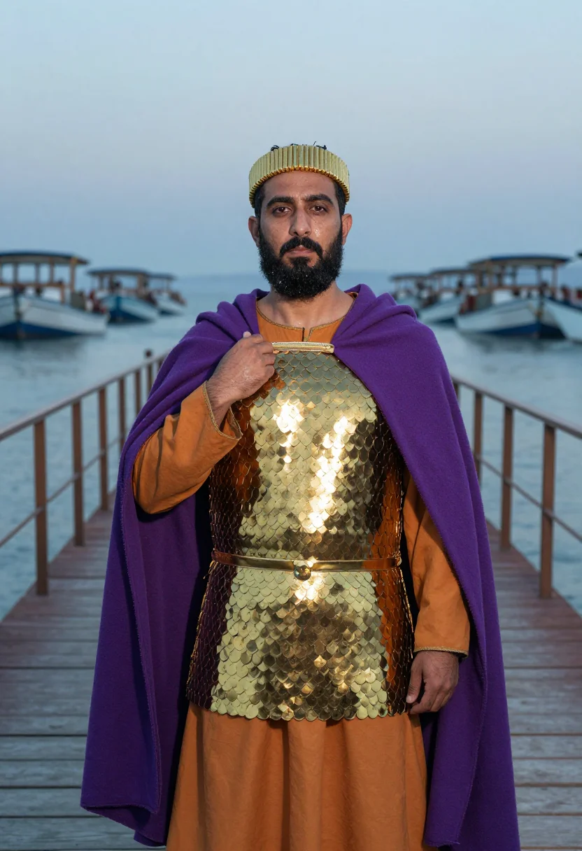 AI xerxes sample — portrait of a man, chest-up portrait of a Persian man in his