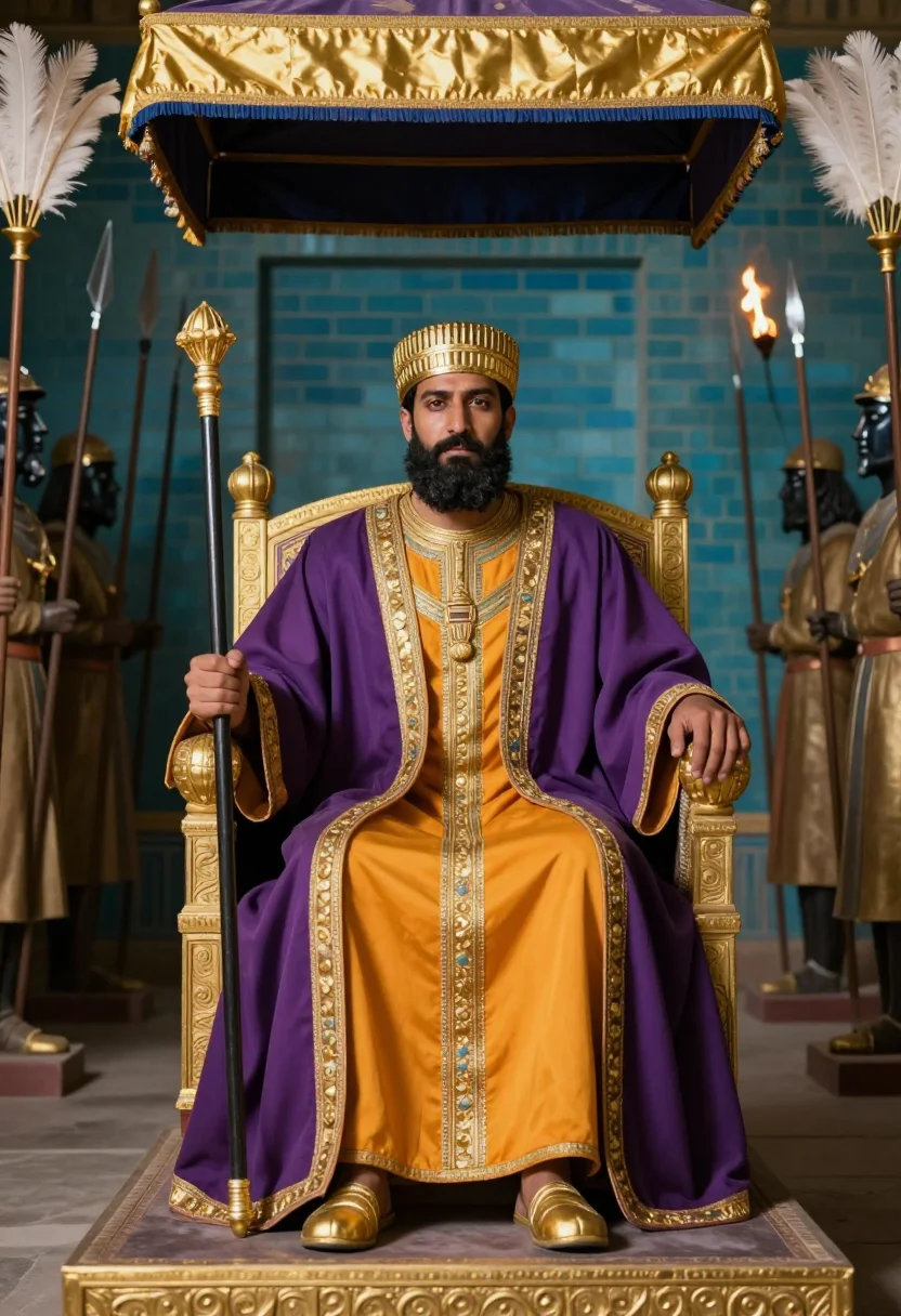 AI xerxes sample — portrait of a man, full-length frontal portrait of a Persian