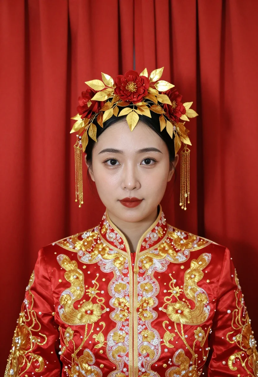 AI xiuhe sample — portrait of a woman, chest-up portrait of a Chinese woman wi