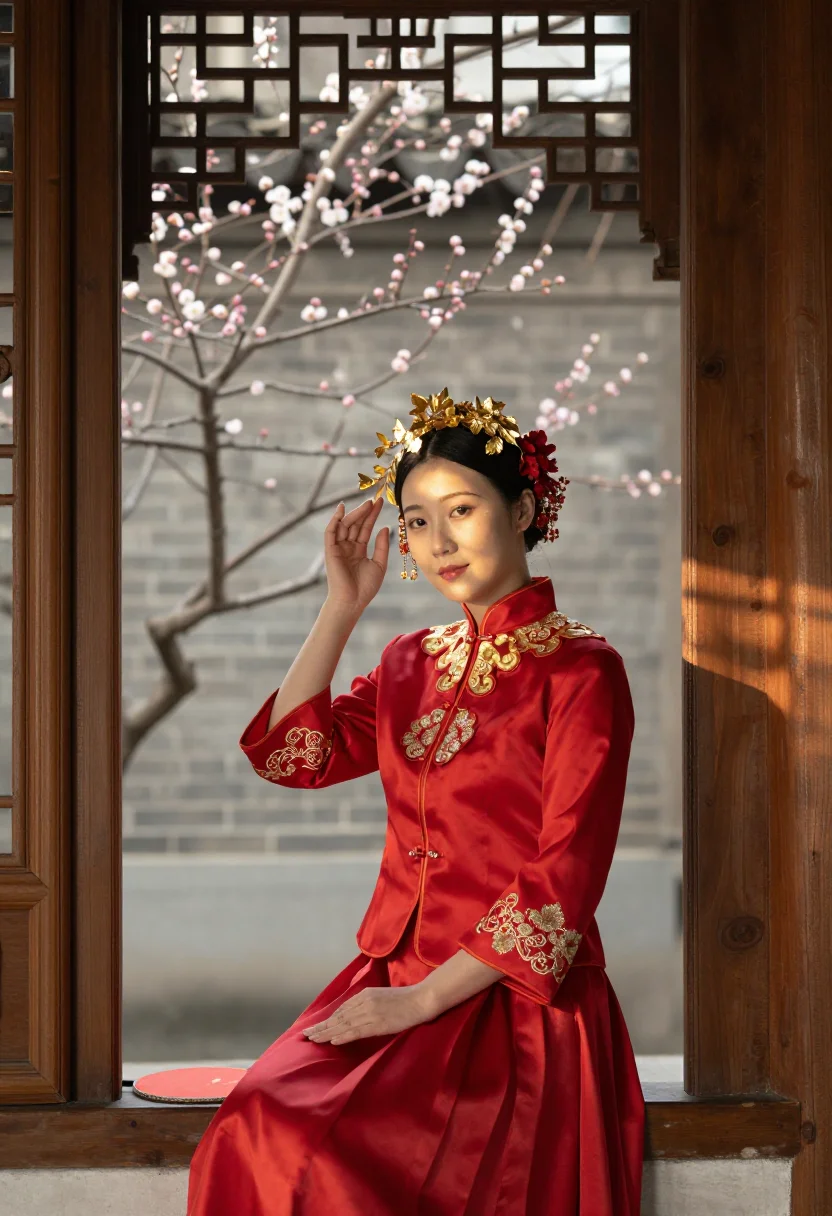AI xiuhe sample — portrait of a woman, close half-length portrait of a Chinese