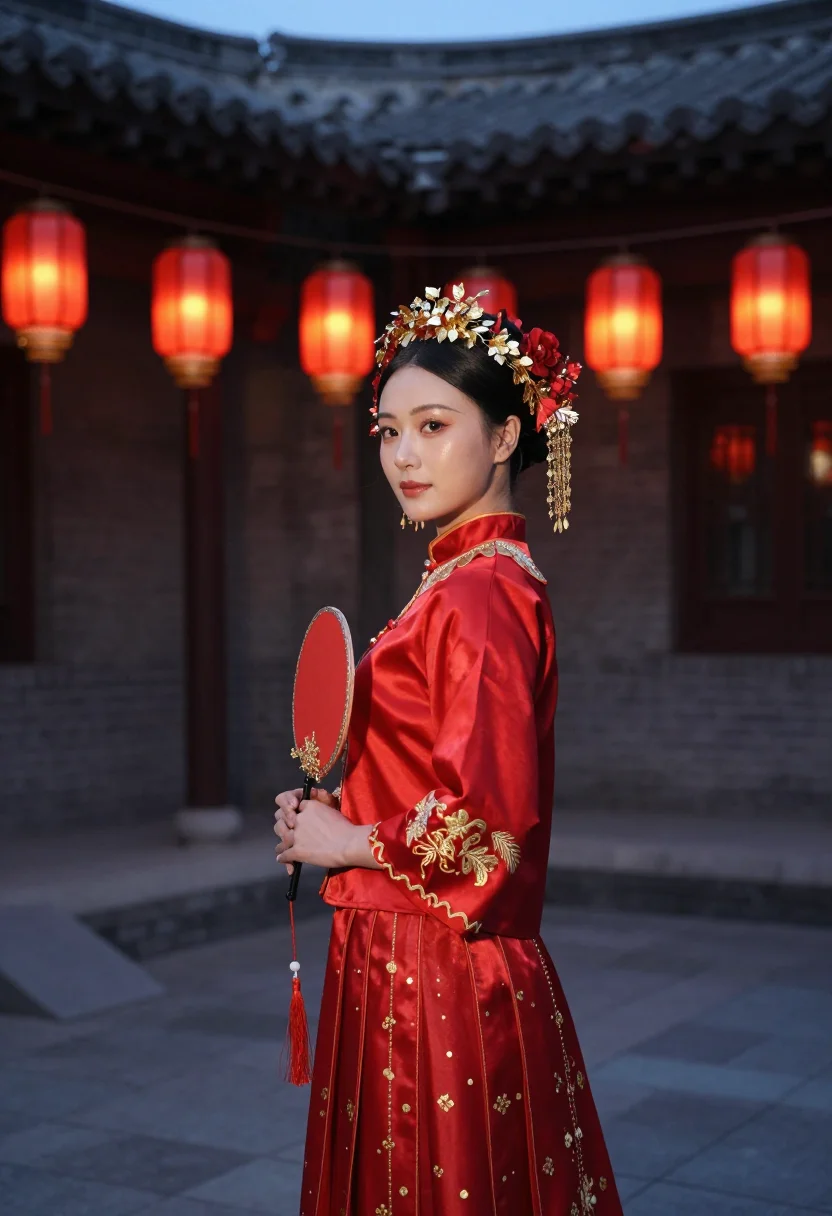 AI xiuhe sample — portrait of a woman, half-length portrait of a Chinese woman