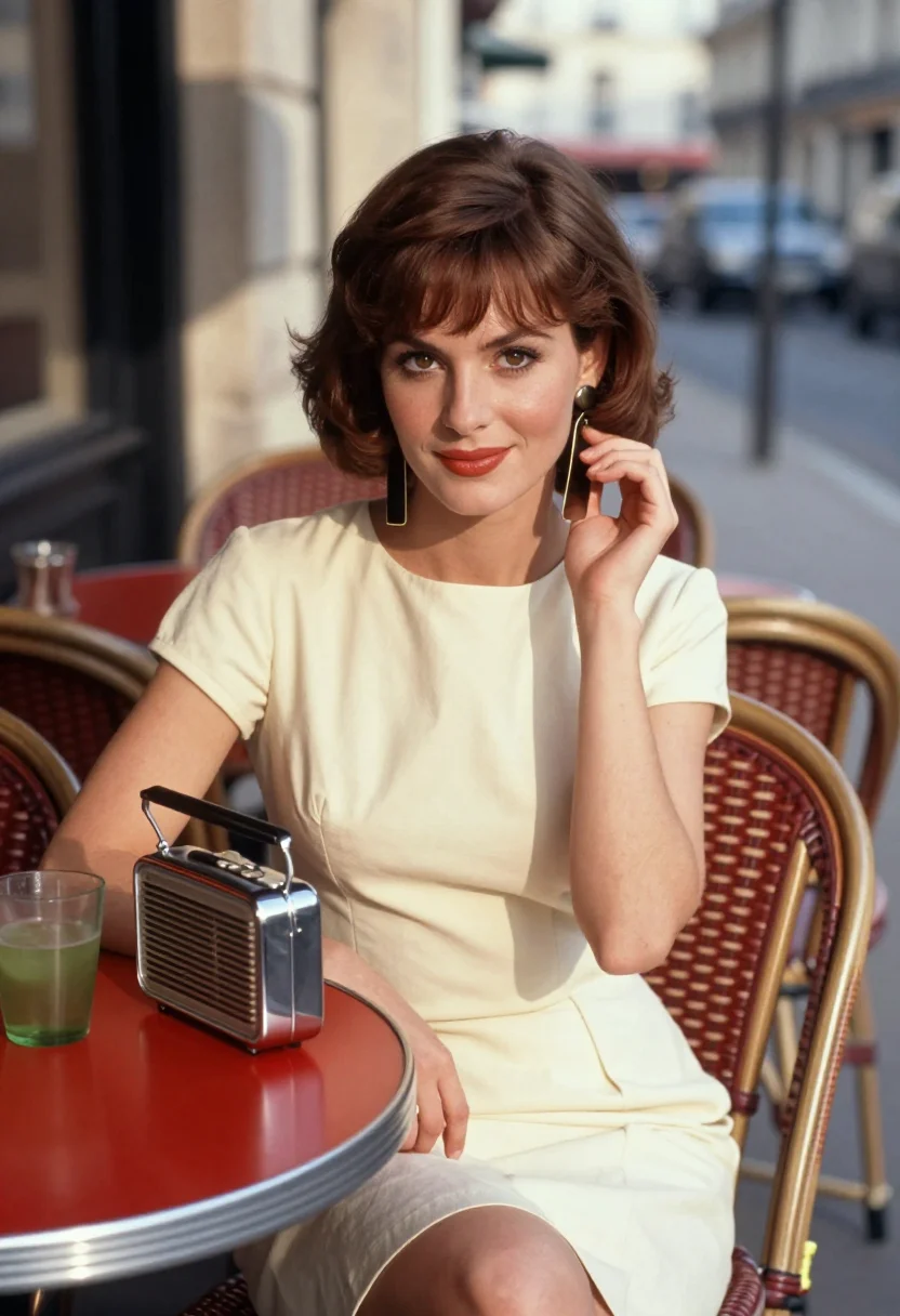 AI ye ye scooter sample — portrait of a woman, close half-length portrait of a Western