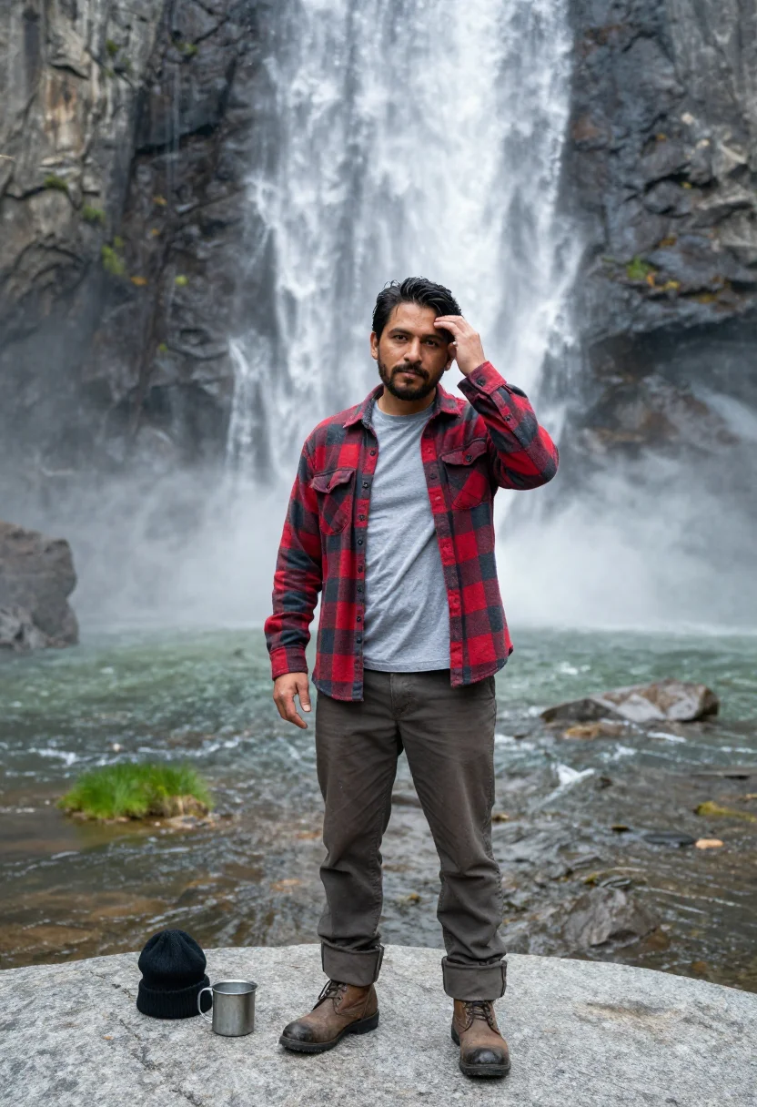 AI yosemite sample — portrait of a traveler, half-length portrait of a Latin-Amer
