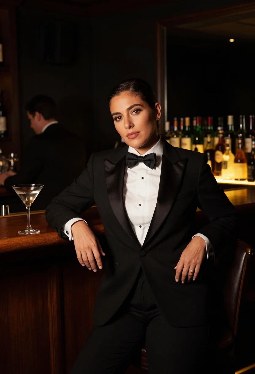 AI ysl smoking sample — portrait of a woman, half-length portrait of a Latin-America