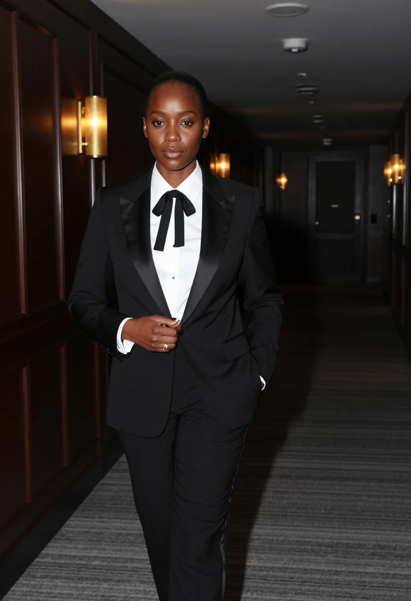 AI ysl smoking sample — portrait of a woman, half-length portrait of a Black woman w