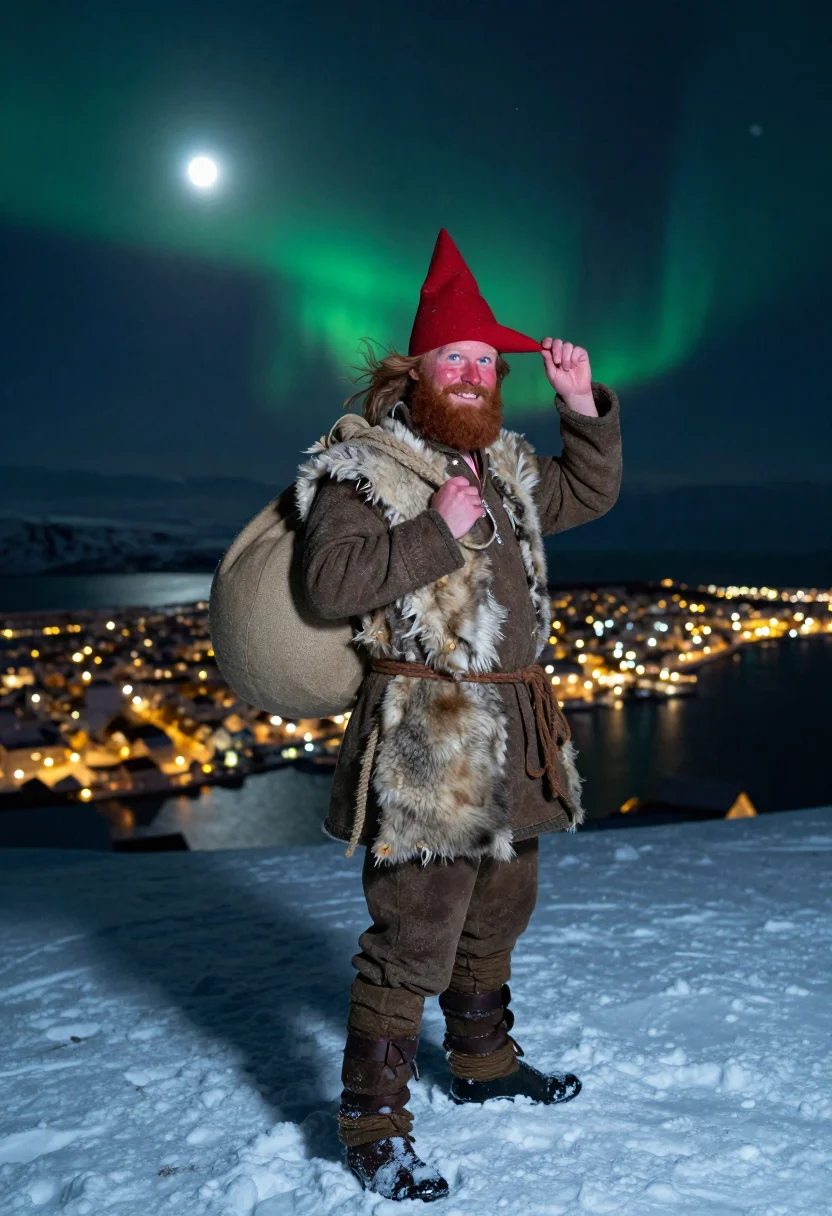 AI yule lads reykjavik sample — portrait of a man, three-quarter-length portrait of a man of