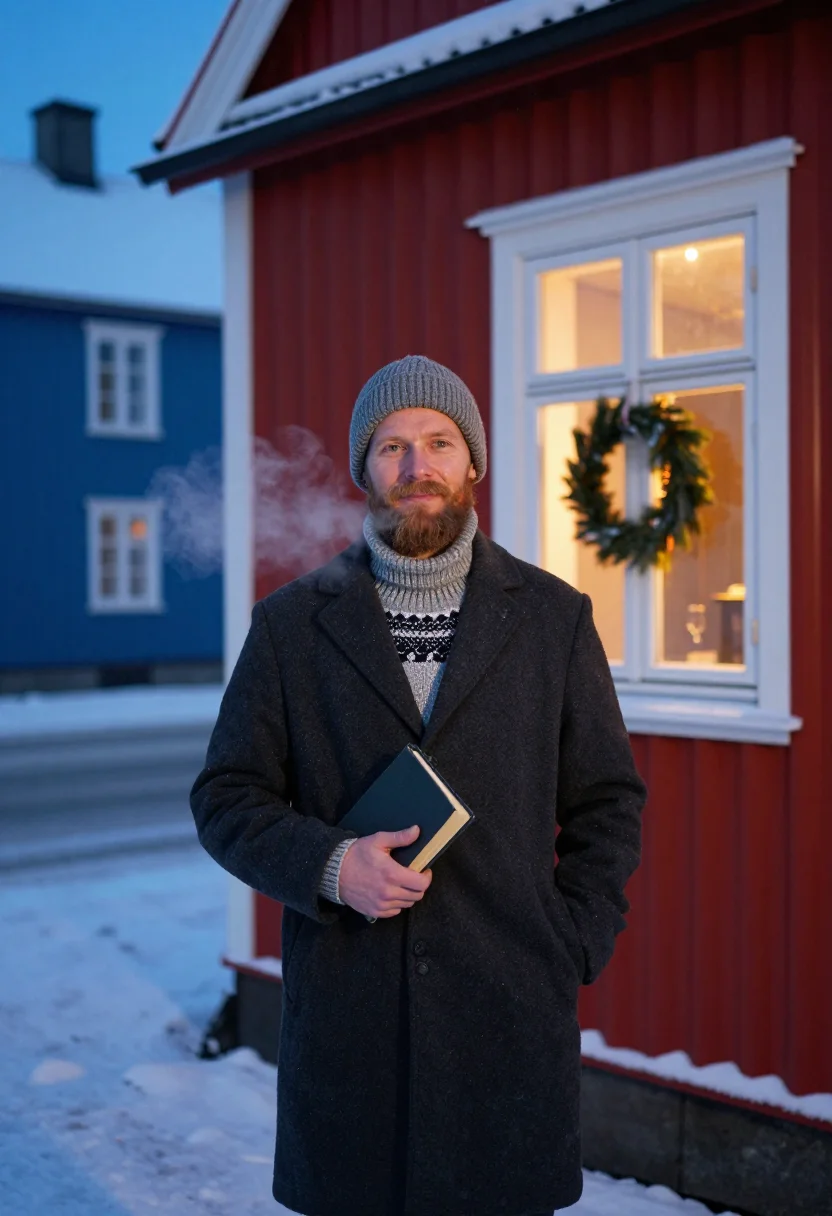 AI yule lads reykjavik sample — portrait of a man, half-length portrait of a man of Icelandi