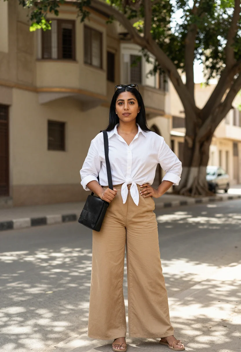 AI zamalek creative sample — portrait of a woman, midday portrait of an Egyptian woman wi