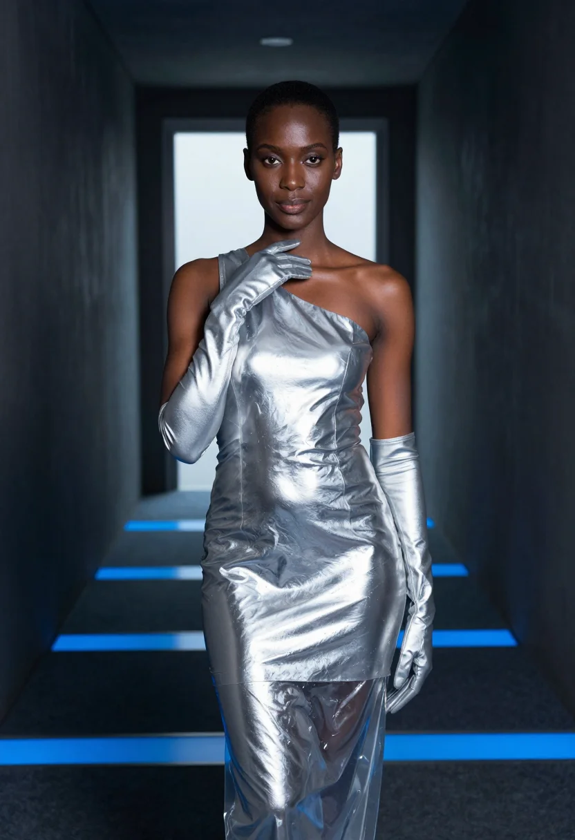 AI zendaya dune mugler sample — portrait of a woman, close half-length portrait of a Black w