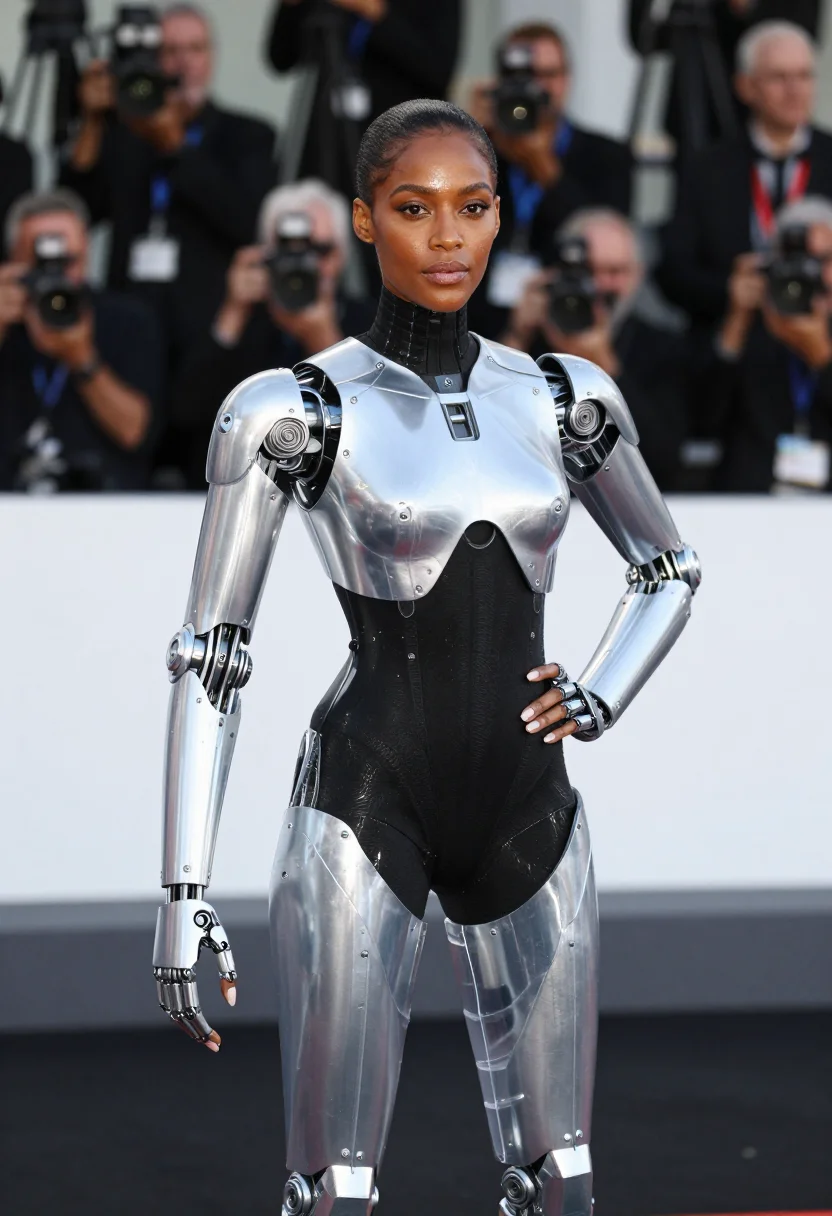 AI zendaya dune mugler sample — portrait of a woman, three-quarter-length portrait of a Blac