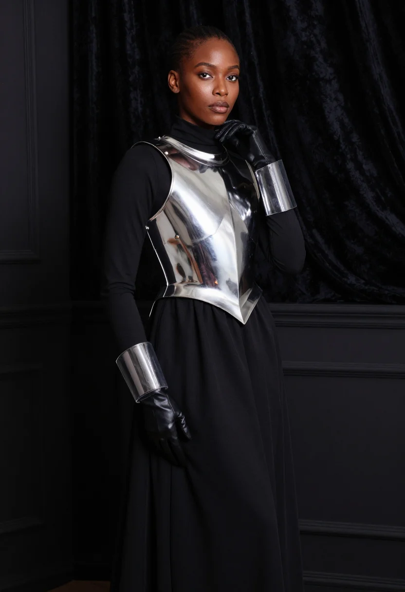 AI zendaya dune mugler sample — portrait of a woman, three-quarter-length portrait of a Blac