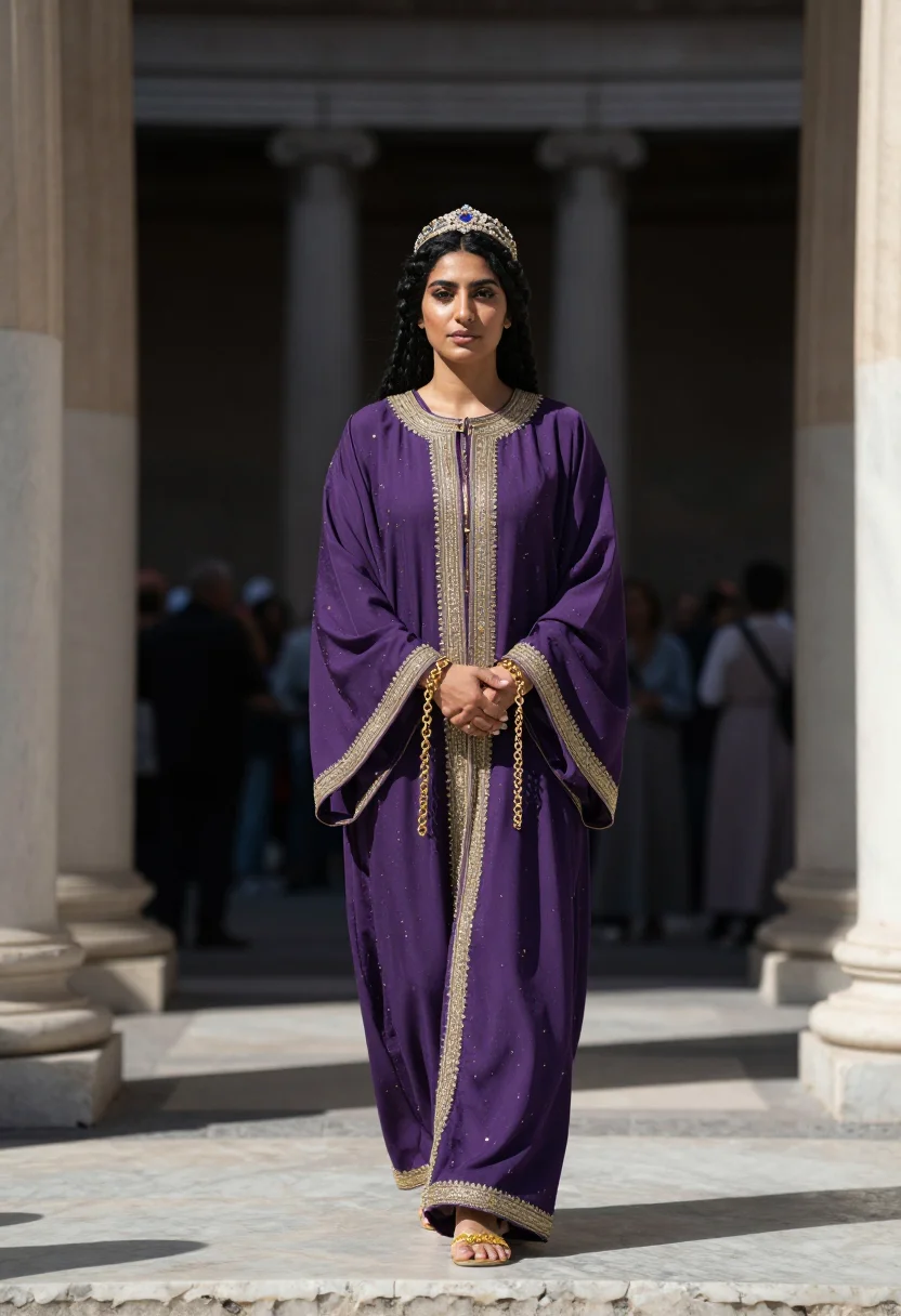 AI zenobia sample — portrait of a woman, three-quarter-length portrait of a Syri