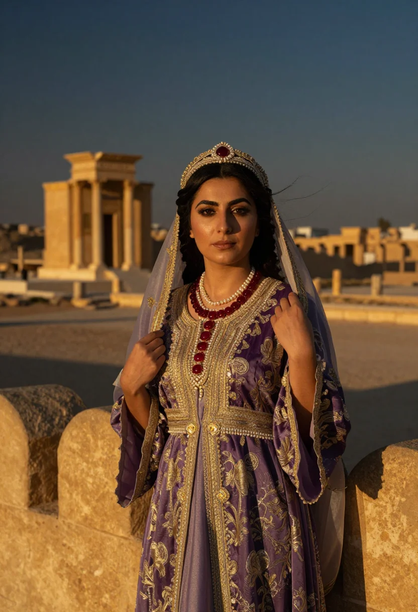 AI zenobia sample — portrait of a woman, half-length portrait of a Syrian woman