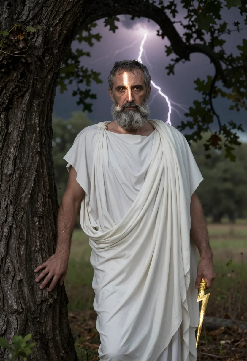AI zeus sample — portrait of a man, three-quarter-length portrait of a Greek