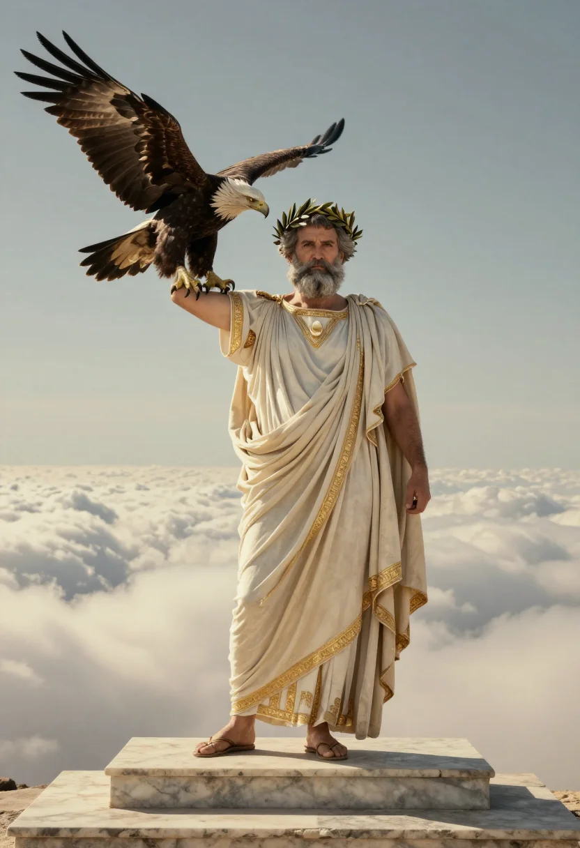 AI zeus sample — portrait of a man, full-length portrait of a Greek man in hi