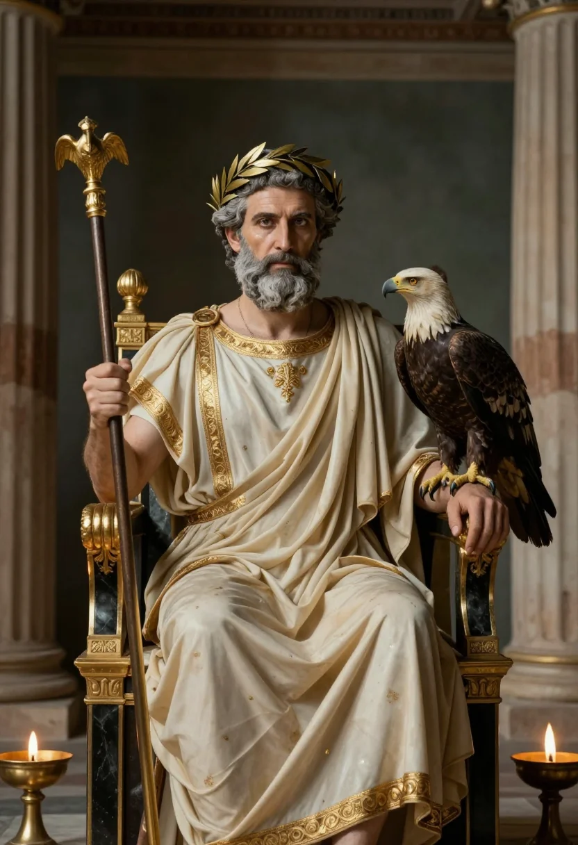 AI zeus sample — portrait of a man, three-quarter-length portrait of a Greek
