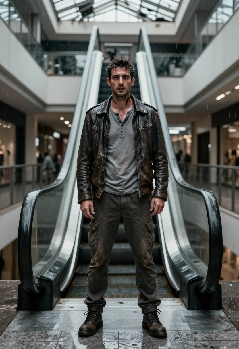 AI zombie apocalypse sample — portrait of a man, full-length portrait of a Western-Europea