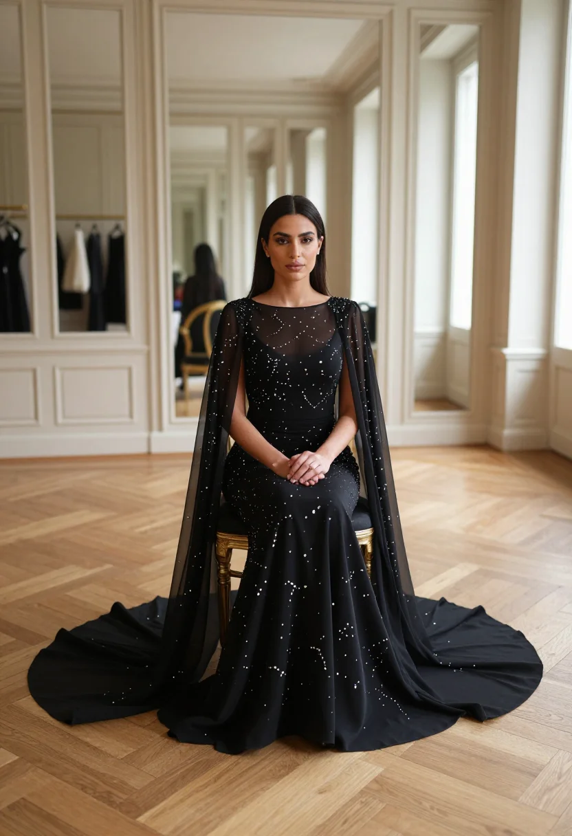 AI zuhair murad sample — portrait of a woman, half-length wide portrait of a Lebanese