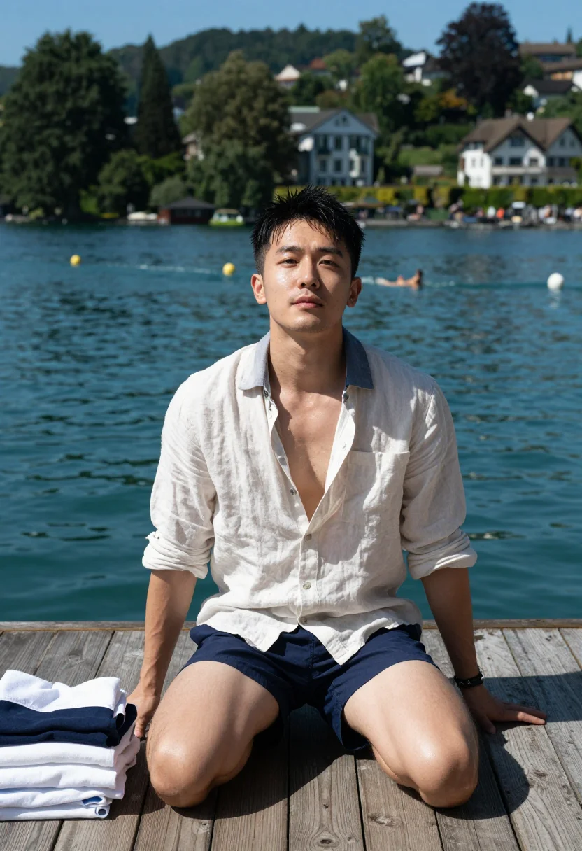 AI zurich engineering sample — portrait of a man, half-length portrait of an East-Asian man